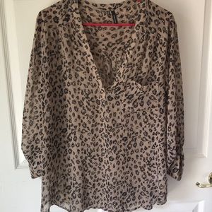 Chetah Print Blouse